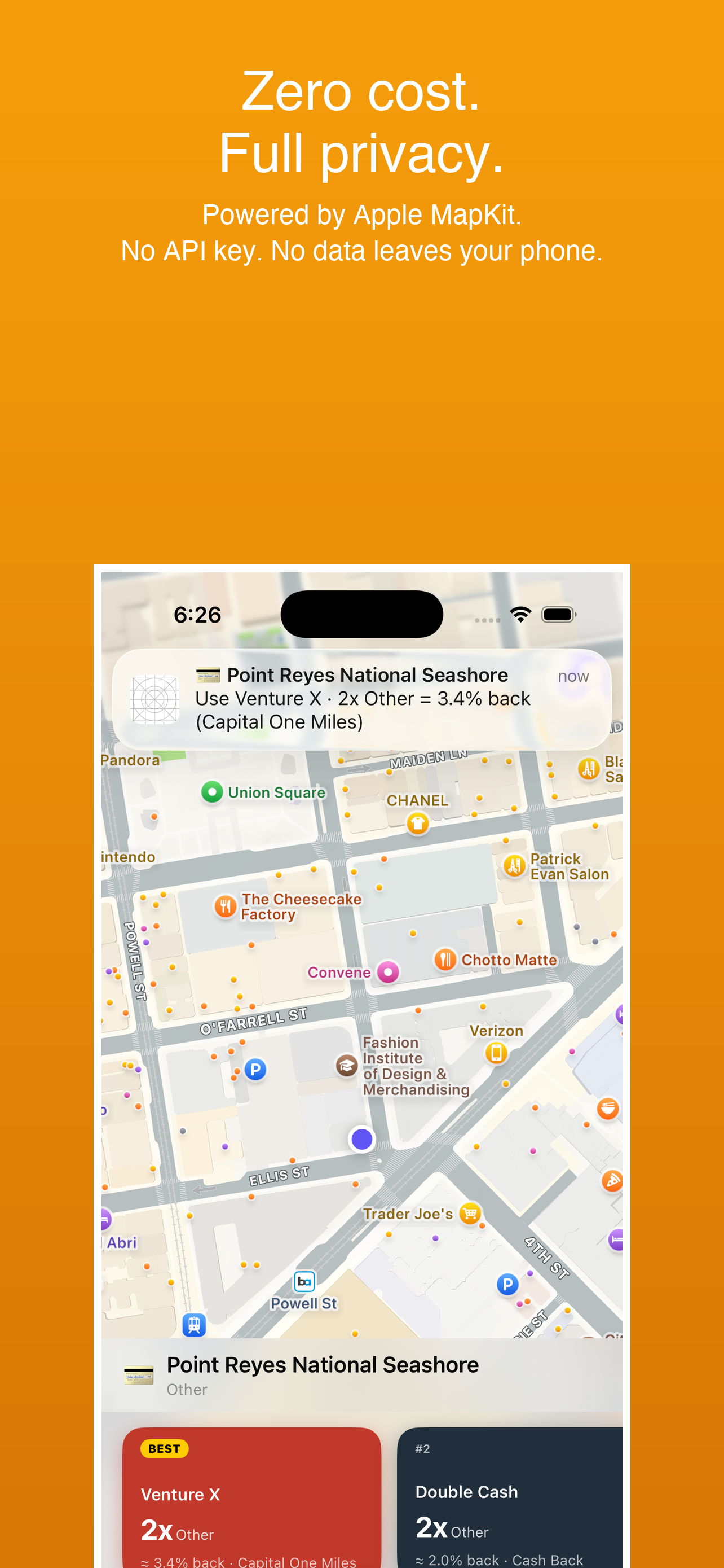 Settings screen